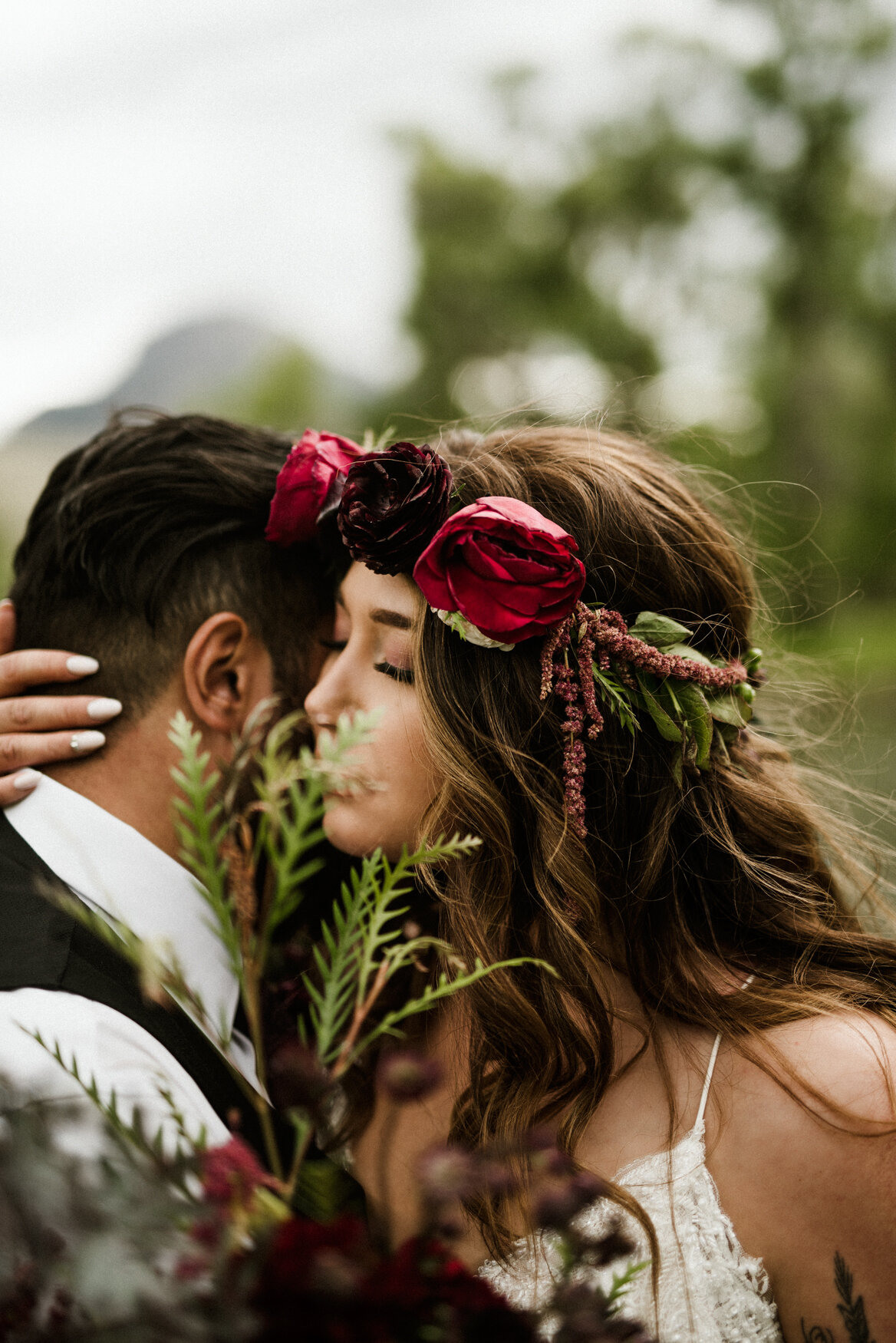 Among the roses