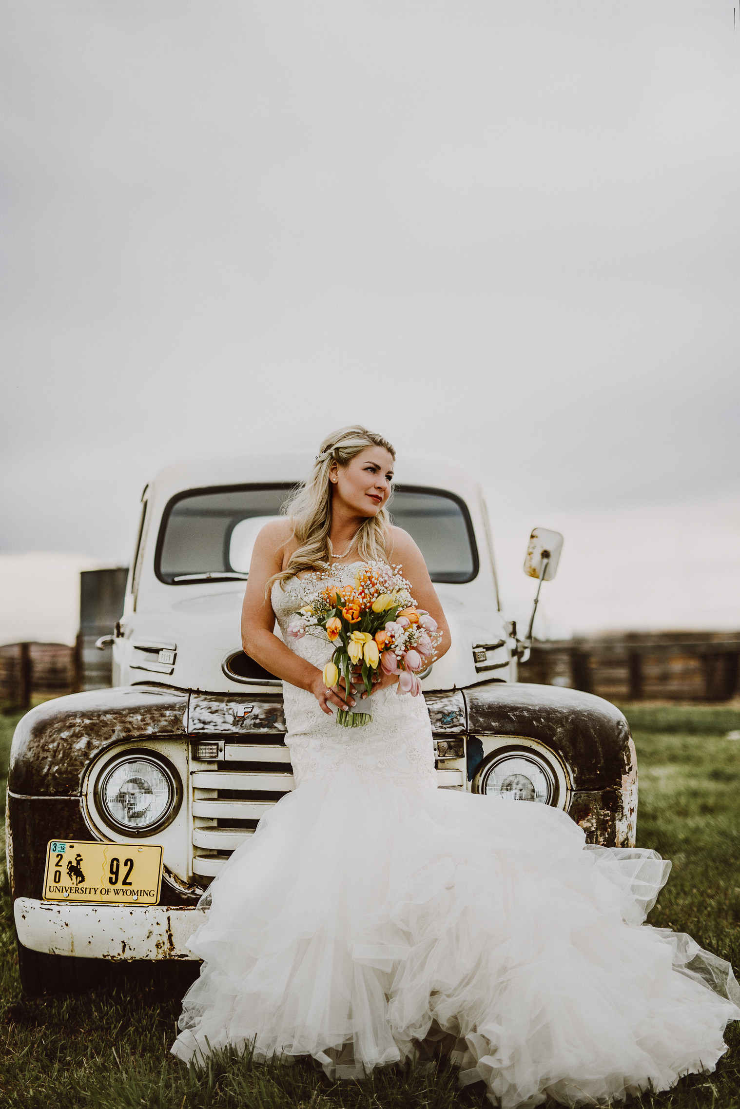 A western bridal portrait