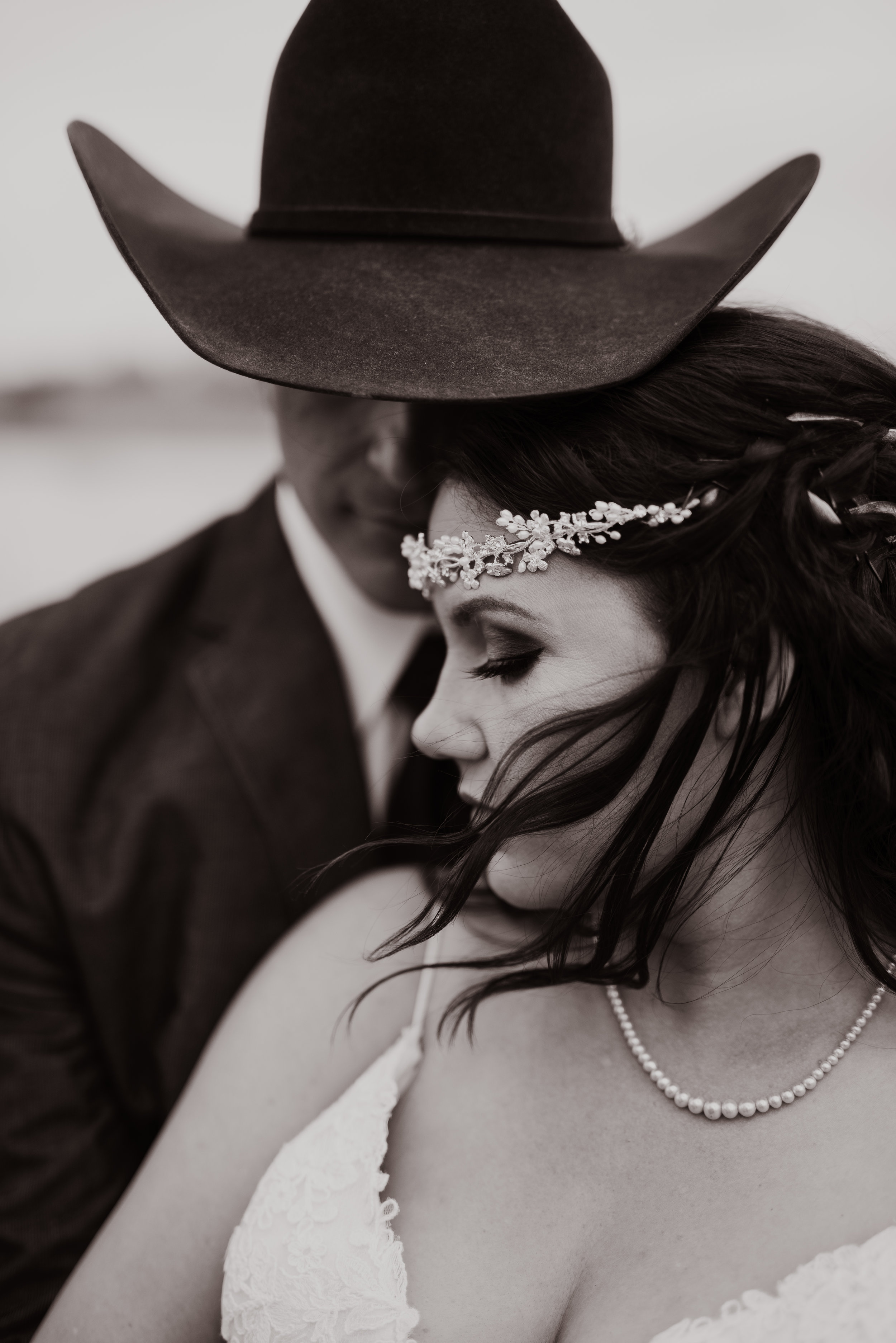 Western wedding portrait