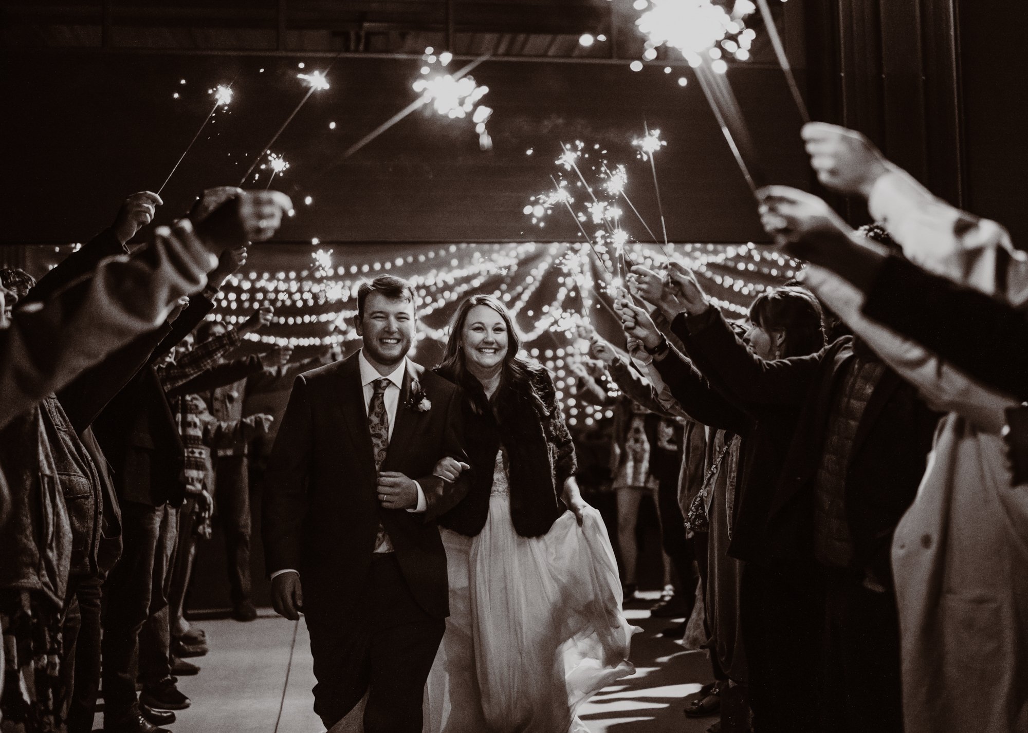 The sparkler sendoff